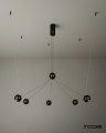 Nowoczesna lampa wisząca Octo 5 czarna