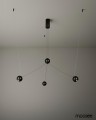 Nowoczesna lampa wisząca Octo 3 czarna