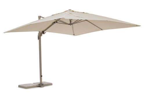Nowoczesny parasol ogrodowy Saragozza piaskowy 3x3