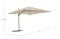 Nowoczesny parasol ogrodowy Saragozza piaskowy 3x3