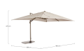 Nowoczesny parasol ogrodowy Saragozza piaskowy 3x4