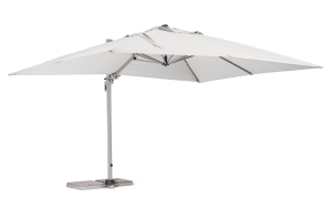 Nowoczesny parasol ogrodowy Saragozza szary 3x4