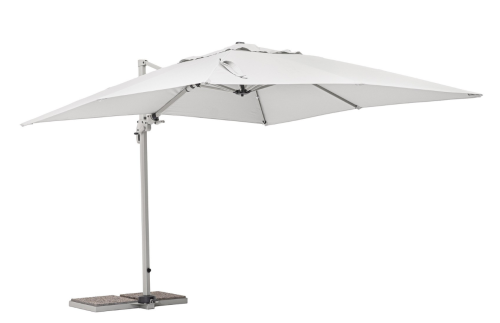 Nowoczesny parasol ogrodowy Saragozza szary 3x3