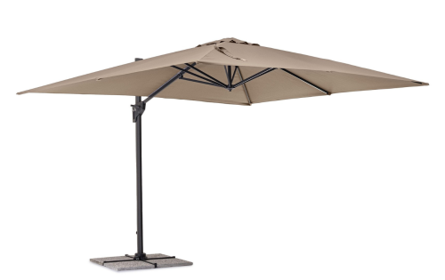 Nowoczesny parasol ogrodowy boczny Porto 3x4 beżowy