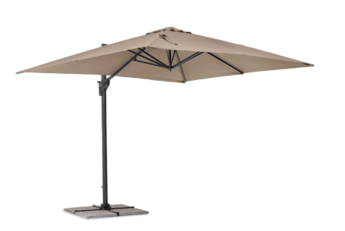 Nowoczesny parasol ogrodowy boczny Porto 3x3 beżowy