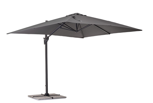 Nowoczesny parasol ogrodowy boczny Porto 3x3 antracytowy