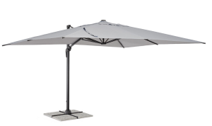 Nowoczesny parasol ogrodowy boczny Vega 3x4 jasnoszary