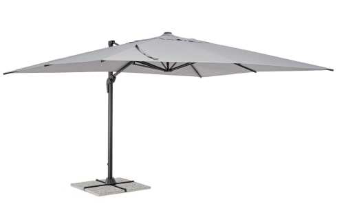Nowoczesny parasol ogrodowy boczny Vega 3x4 jasnoszary