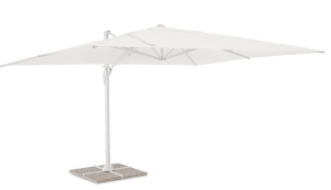 Nowoczesny parasol ogrodowy boczny Vega 3x4 biały
