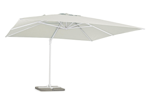 Nowoczesny parasol ogrodowy boczny Eden 4x4 biały