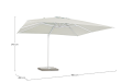 Nowoczesny parasol ogrodowy boczny Eden 4x4 biały