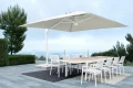 Nowoczesny parasol ogrodowy boczny Eden 3x4 biały