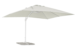Nowoczesny parasol ogrodowy boczny Eden 3x4 biały