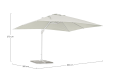 Nowoczesny parasol ogrodowy boczny Eden 3x4 biały