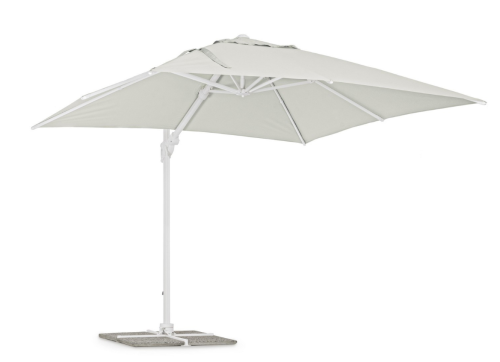 Nowoczesny parasol ogrodowy boczny Eden 3x3 biały