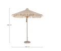 Parasol ogrodowy Macramé Ø 2,5 m z drewna bukowego
