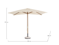 Parasol ogrodowy Syros 2x3 z drewna