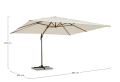 Nowoczesny parasol ogrodowy boczny Orion 4x4 beżowy