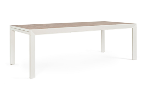 Duży rozkładany stół ogrodowy Belmar piaskowy 220-340x100