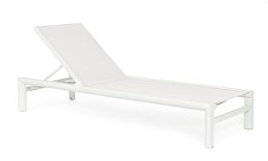 Leżak ogrodowy Skipper biały