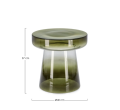 Szklany stolik kawowy Fazal Retro Green ⌀40