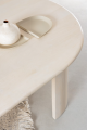 Owalny stolik kawowy Orlando bielony