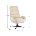 Elegancki fotel wypoczynkowy Vilante beż