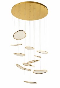 Nowoczesna lampa wisząca MEDUSA MOOSEE złota