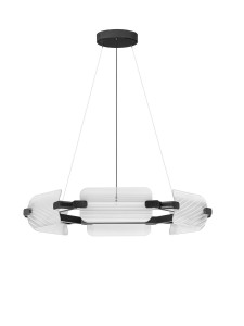 Designerska lampa wisząca ALBERI czarna 48 W