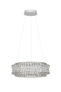 Efektowna lampa wisząca ARONA srebrna szerokość 600 mm