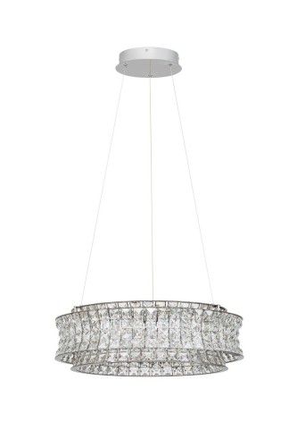 Efektowna lampa wisząca ARONA srebrna szerokość 600 mm