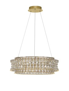 Efektowna lampa wisząca ARONA złota szerokość 600 mm