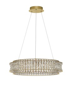 Efektowna lampa wisząca ARONA złota szerokość 800 mm