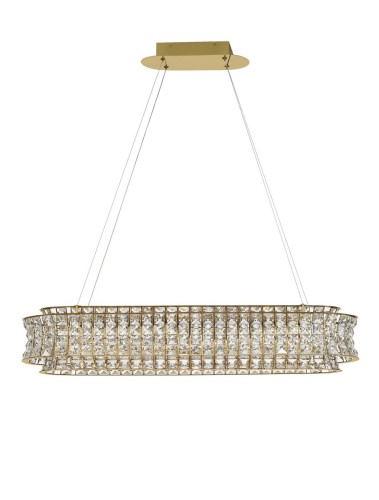 Efektowna lampa wisząca ARONA złota szerokość 1000 mm