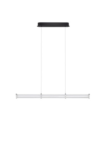 Nowoczesna lampa wisząca CONIL czarna szerokość 880 mm (2700 K)