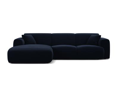 Sofa narożna 4-osobowa Molino królewski niebieski welur