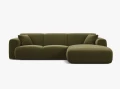 Sofa narożna 4-osobowa Molino jasny zielony welur