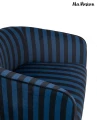 Fotel w niebiesko-czarne paski JOLIE MaMaison