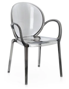 Nowoczesne krzesło Camilla w kolorze dymnym