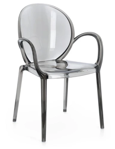 Nowoczesne krzesło Camilla w kolorze dymnym