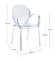 Transparentne krzesło Camilla 