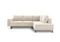 Sofa narożna Caro z funkcją spania velvet beżowa P/L