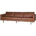 Sofa 3-osobowa RODEO naturalna skóra z recyklingu koniak