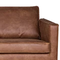 Sofa 3-osobowa RODEO naturalna skóra z recyklingu koniak