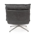 Ciemno-szary fotel ALANEZ w stylu vintage