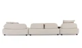 Sofa modułowa Iside z szezlongiem jasnobeżowa