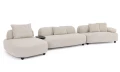 Sofa modułowa Iside z szezlongiem jasnobeżowa