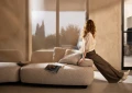 Sofa modułowa Iside z szezlongiem jasnobeżowa