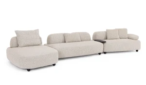 Sofa modułowa Iside z szezlongiem jasnobeżowa