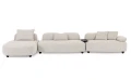Sofa modułowa Iside z szezlongiem jasnobeżowa